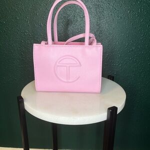 Telfar Small Shopping Bag Pink Top Handle Crossbody